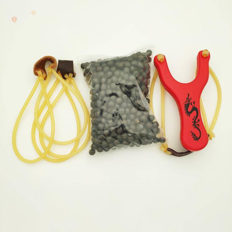 Red slingshot + 500 mudballs + 2 skin bands